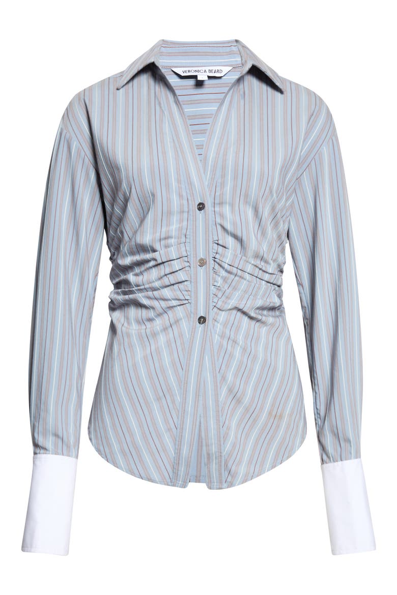 Devra Striped Long Sleeve Shirt, Alternate, color, BLUE RIVER MULTI