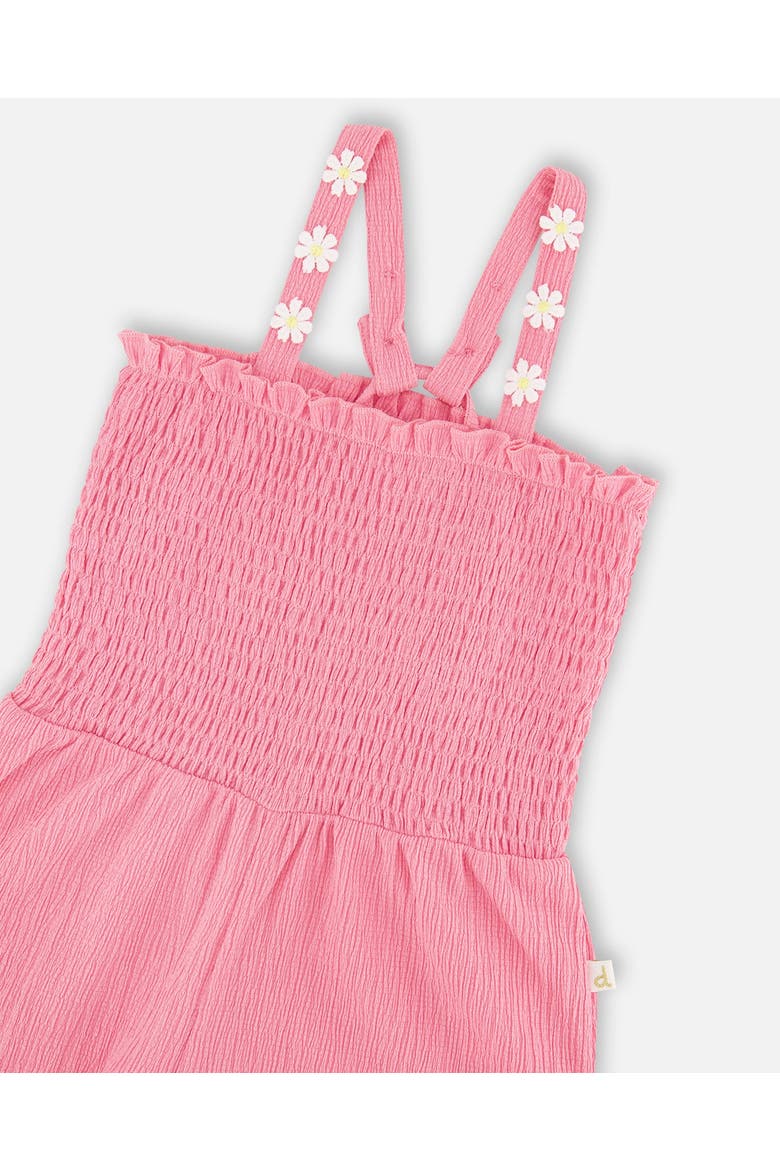 Crinkle Jersey Smocking Sleeveless Jumpsuit, Alternate, color, Pink