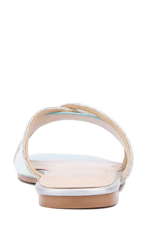 Fashion To Figure Sylvie Rhinestone Slide Sandal In Multi