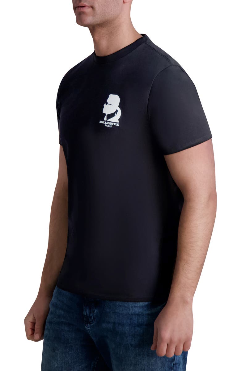KARL LAGERFELD PARIS Logo Graphic T-Shirt, Alternate, color, Black