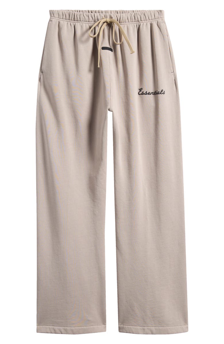 Fear of God Essentials Classic Fit Training Logo Flare Leg Sweatpants, Alternate, color, Concrete/Dark Concrete Heather
