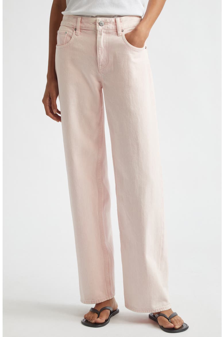 Wide Leg Organic Cotton Jeans, Main, color, PEONY