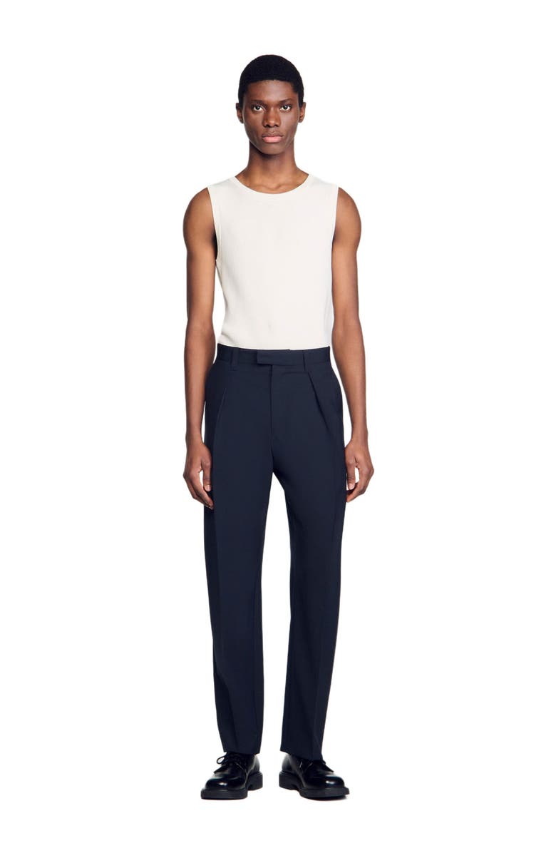 SANDRO Suit trousers, Alternate, color, Navy Blue