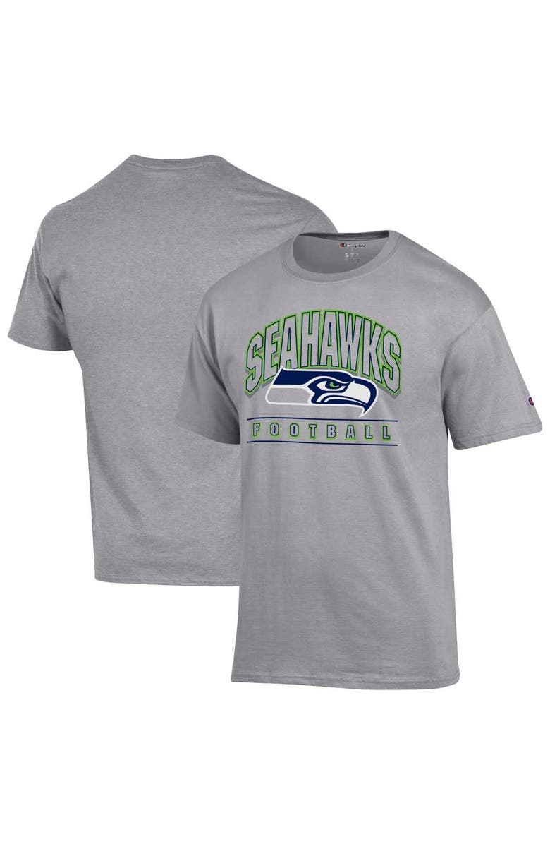 Champion Men's Champion  Heather Gray Seattle Seahawks Football T-Shirt, Main, color, Heather Gray
