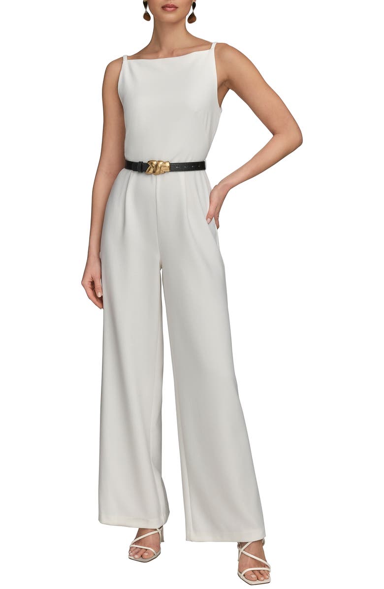 Donna Karan New York Belted Jumpsuit, Main, color,