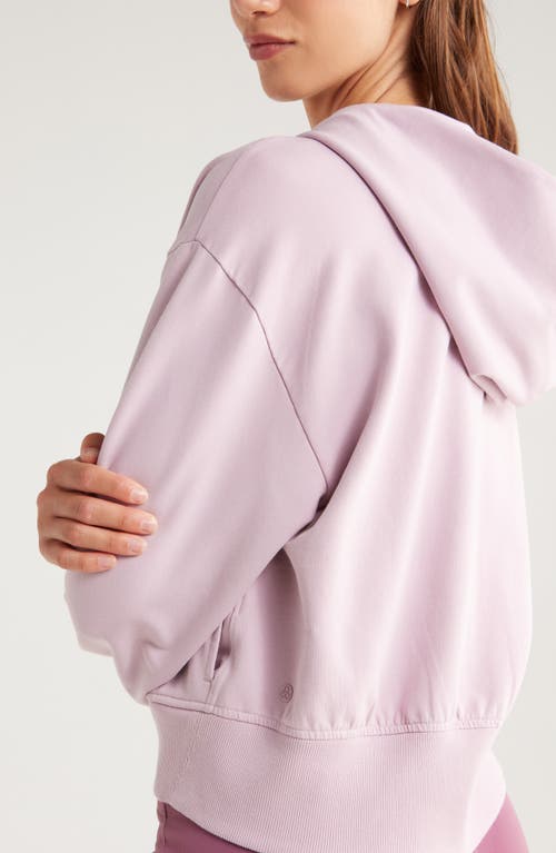 Zella Swoop Full Zip Hoodie In Pink