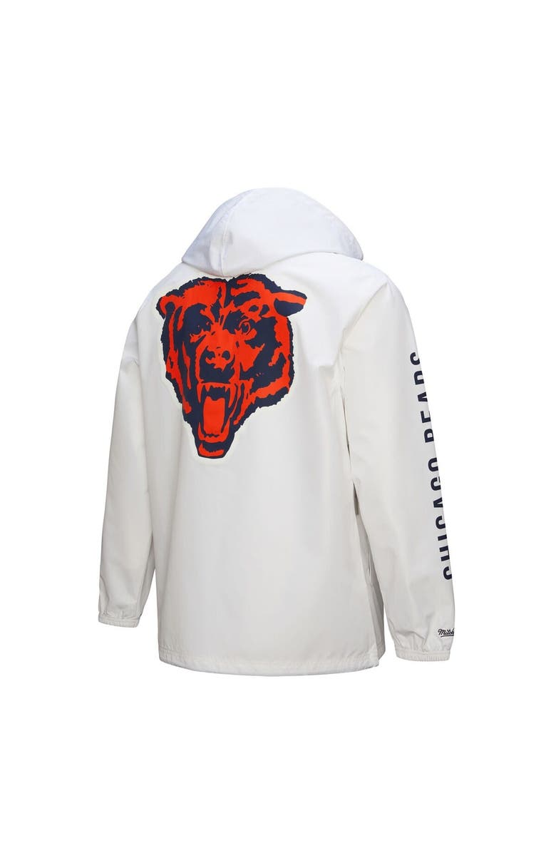 Mitchell & Ness Men's Mitchell & Ness  White Chicago Bears Vintage Logo Coaches Full-Snap Hoodie Jacket, Alternate, color, 