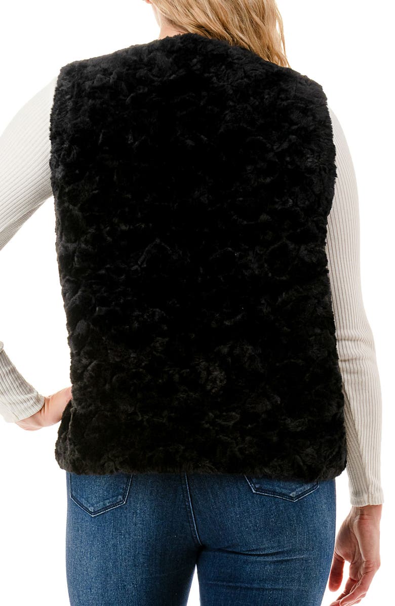 MARCUS ADLER Faux Fur Vest, Alternate, color, Black