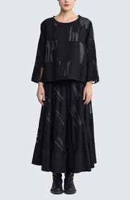 LUUKAA Calinda Jacquard Maxi Skirt
