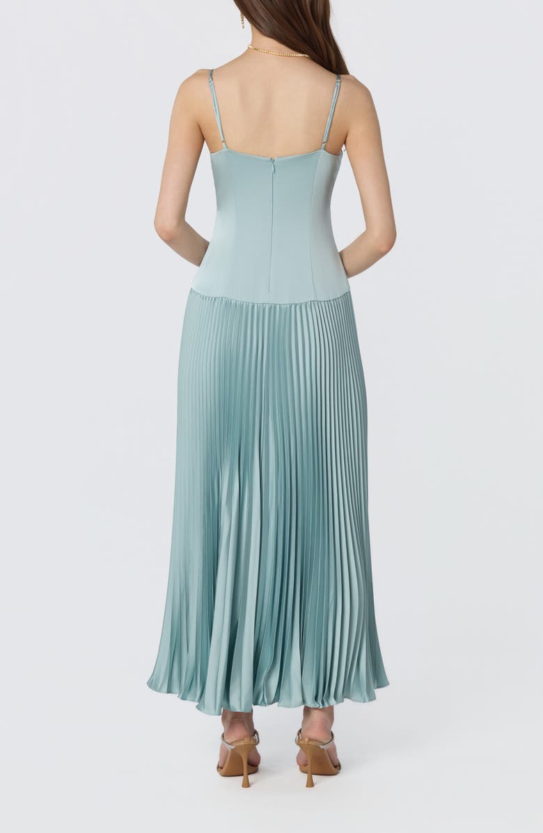 ASTR the Label Pleated Drop Waist Dress, Alternate, color, Seafoam