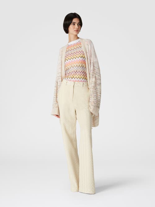 Shop Missoni Oversized Viscose, Alpaca And Wool Cardigan In Orange & Pink