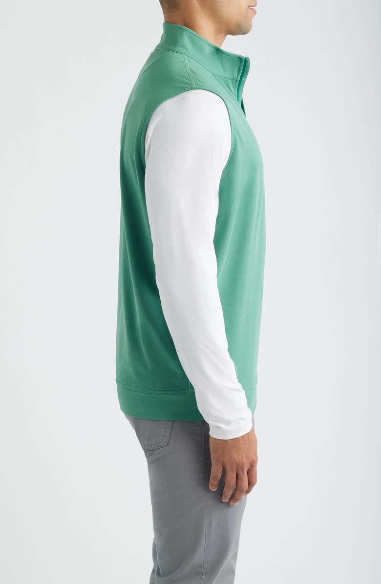 Peter Millar Galway Performance Quarter Zip Vest, Alternate, color, Snow Pea