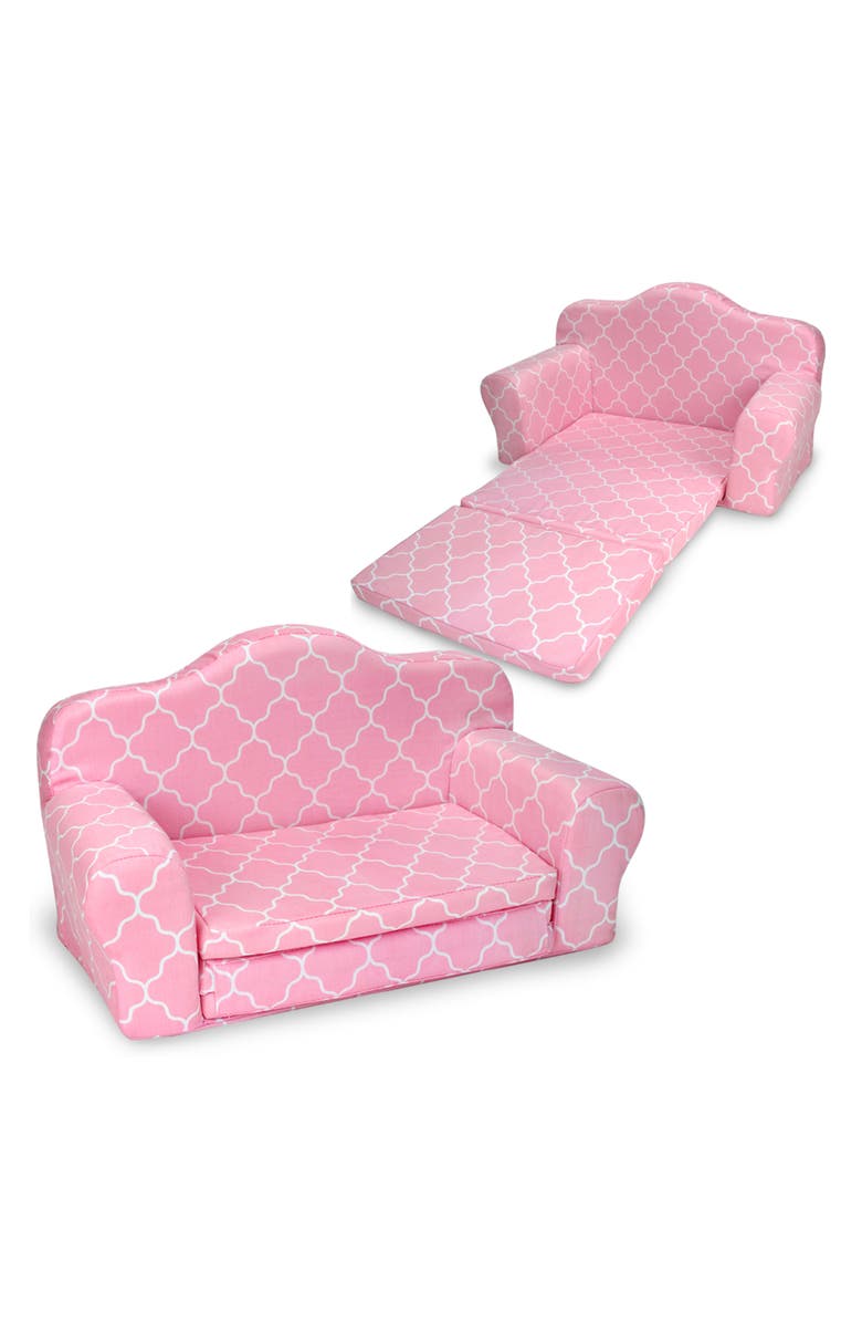 Teamson Kids Sophia's Fold-Out Couch, Alternate, color, Pink