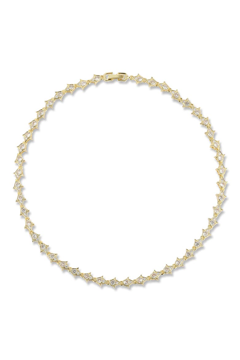 Cubic Zirconia Tennis Necklace, Alternate, color, GOLD