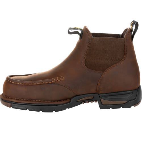 Georgia Boot Slipresistant Waterproofchelsea Work Boot In Brown