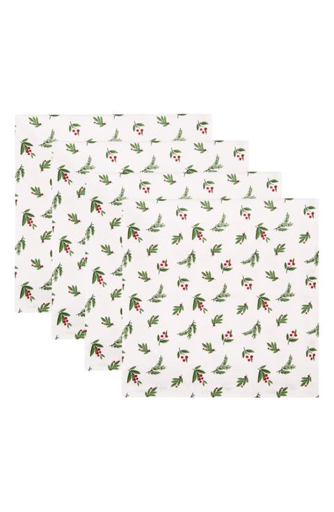 Holiday Berry 4-Piece Napkin Set