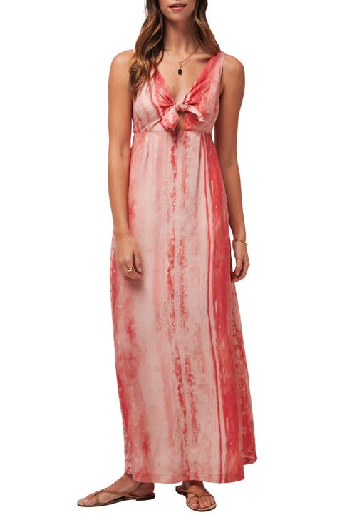 City to Shore Tie Front Maxi Dress