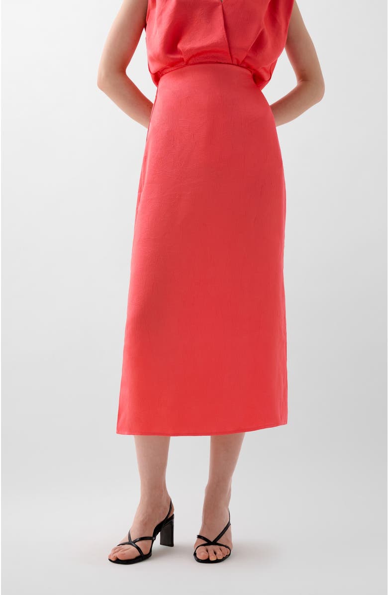 Scalpers Crinkle Skirt, Main, color, Coral