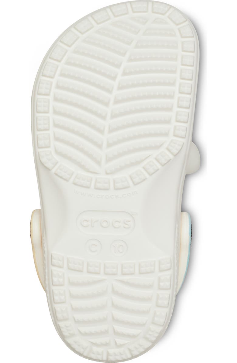 CROCS Classic I Am Rainbow Unicorn Water Friendly Slingback Clog, Alternate, color, Chalk