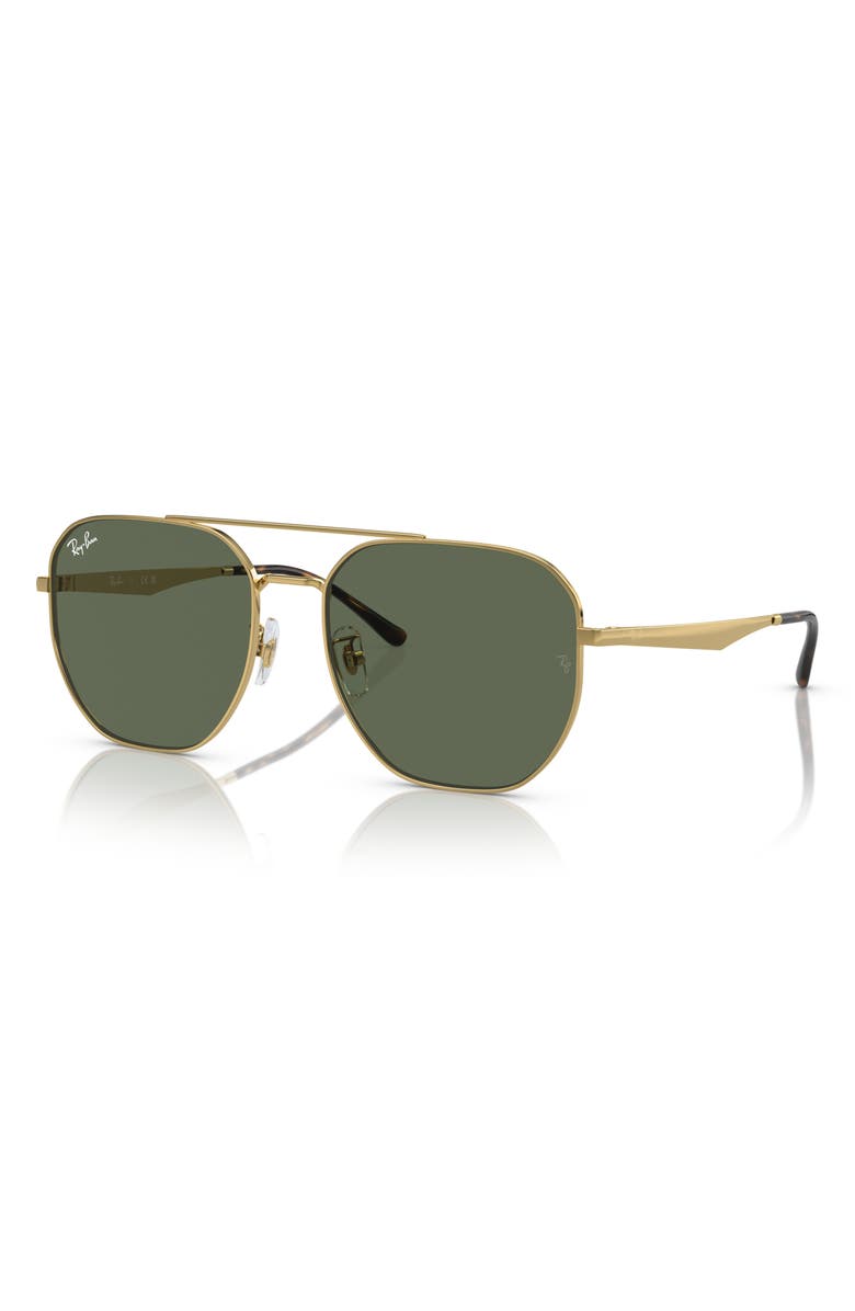 Ray-Ban 59mm Square Sunglasses, Alternate, color, Arista / Dark Green