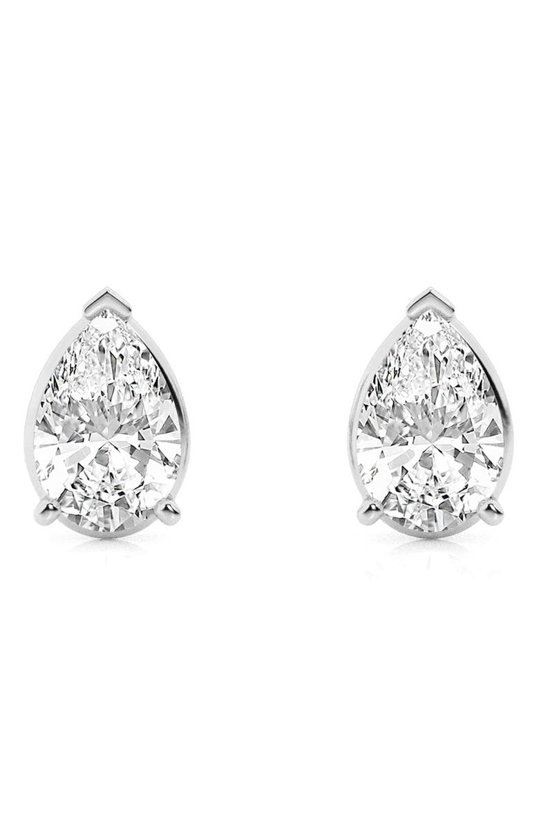 Badgley Mischka Collection Pear Cut Lab Created Diamond Stud Earrings - 1.0ctw, Alternate, color, 0.5 Ctw White Gold