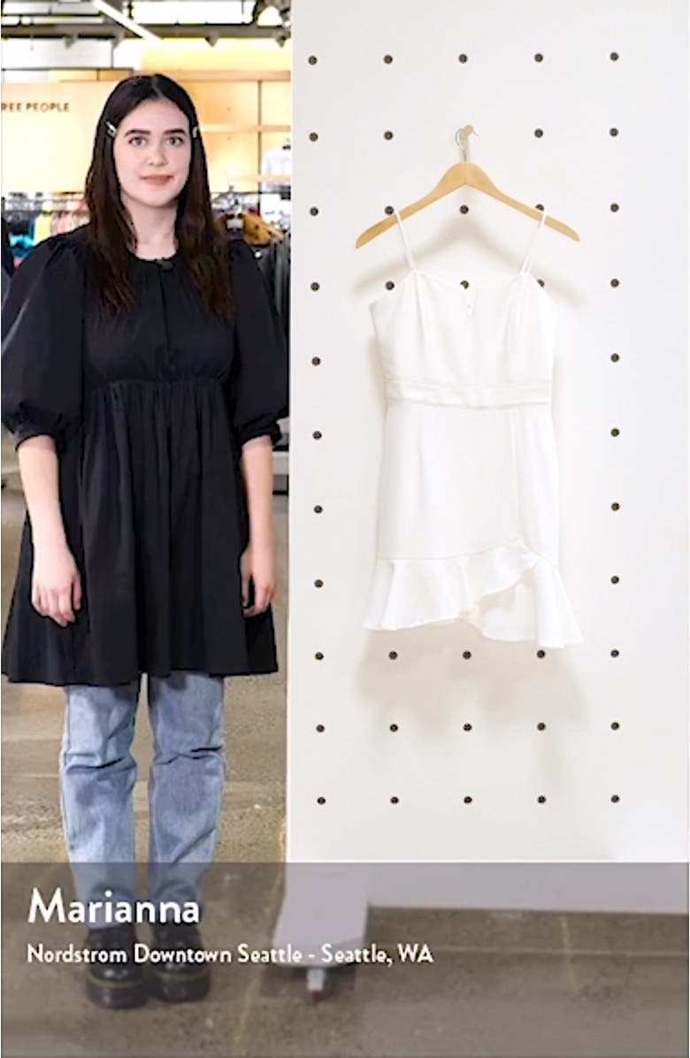 Charli Ruffle Hem Minidress, sales video thumbnail