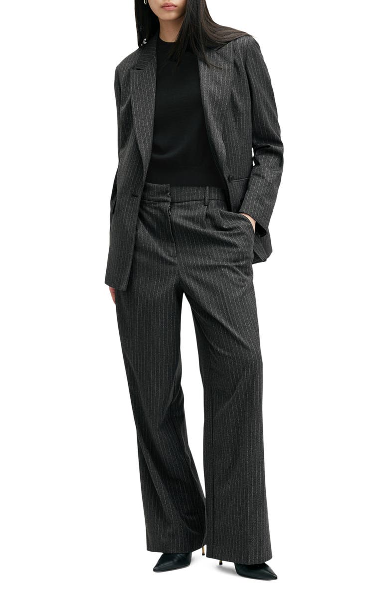 AllSaints Bern Short Sleeve Wool Sweater, Alternate, color,