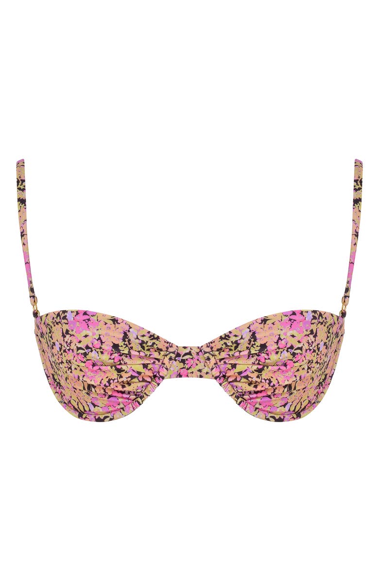 HOUSE OF CB Monaco Underwire Bikini Top, Alternate, color, Olive Floral