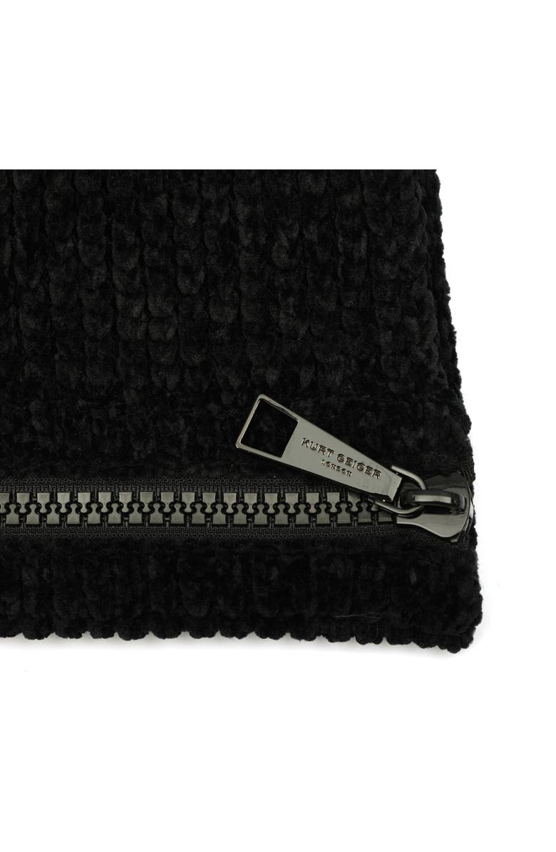 Kurt Geiger London Convertible Chemille Scarf, Alternate, color, Black