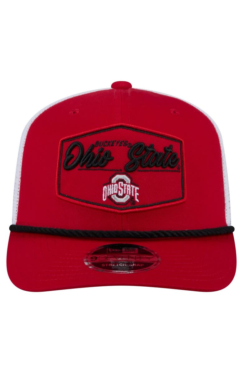 New Era Men's New Era Scarlet Ohio State Buckeyes 9SEVENTY Stretch-Snap Adjustable Hat, Alternate, color, Scarlet