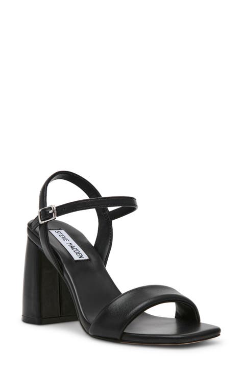 Shops shiny black block heels