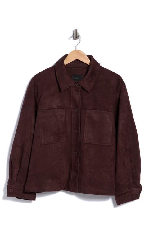 Faux Suede Crop Jacket