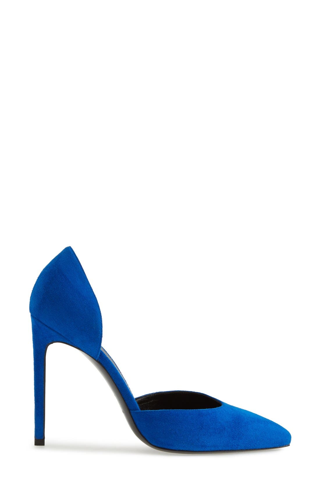 d'Orsay Pointy Toe Pump, Alternate, color, BLUE SUEDE