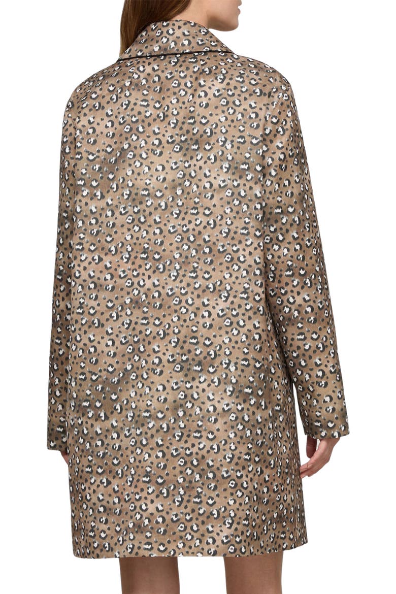 Leopard Print Cotton Blend Twill Coat, Alternate, color, BROWNSTONE MULTI