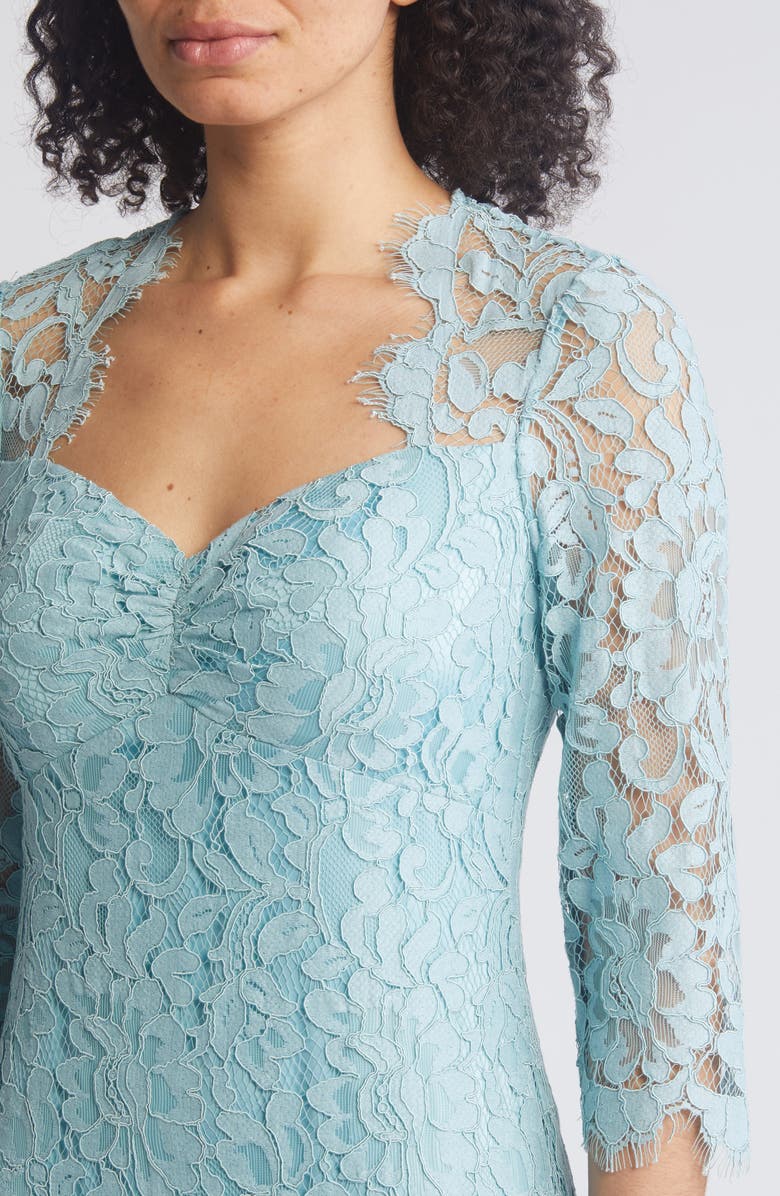 Eliza J Floral Lace Trumpet Gown, Alternate, color, 