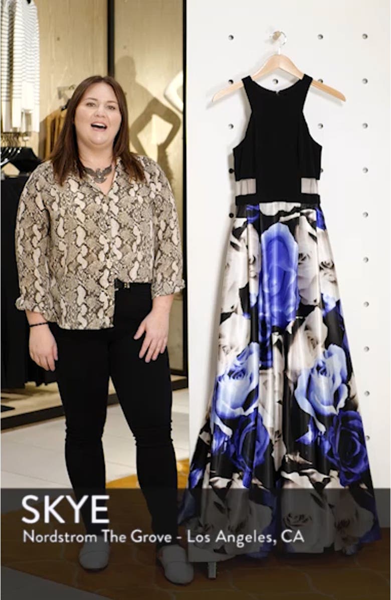 Mesh Inset Bodice Ballgown, sales video thumbnail