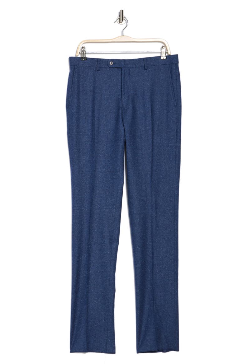 Micro Virgin Wool Blend Pants, Alternate, color, BLUE