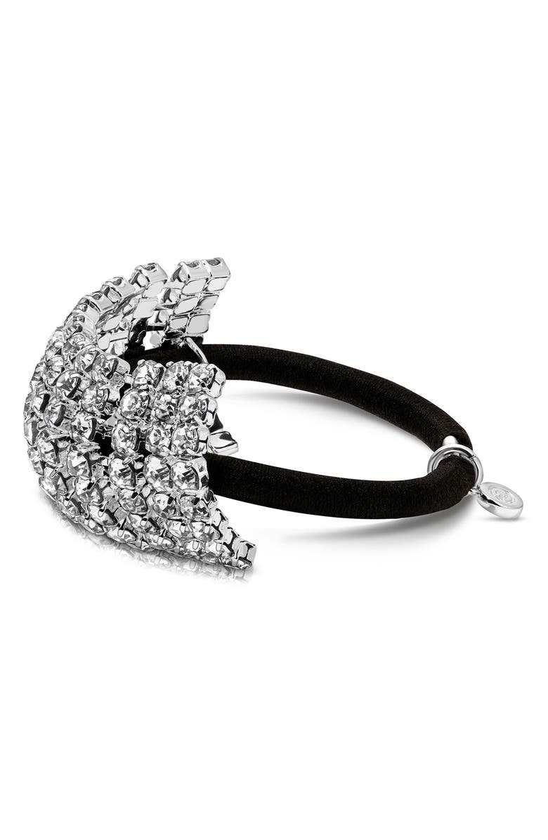 Ettika Shine Bright Crystal Hair Tie, Alternate, color, Silver