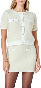 Endless Rose Rhinestone Button Cardigan