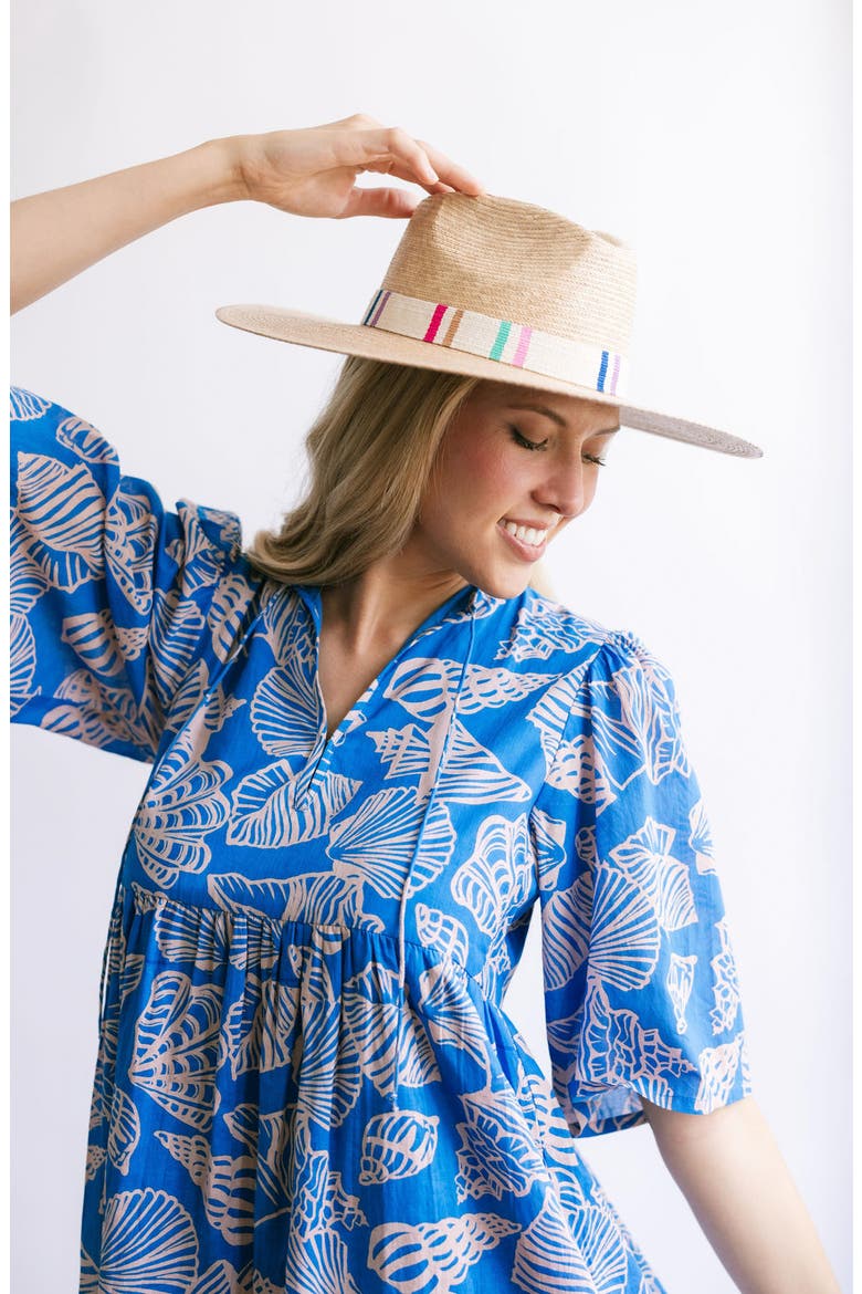 Irma Palm Straw Sun Hat, Alternate, color, BEIGE MULTI