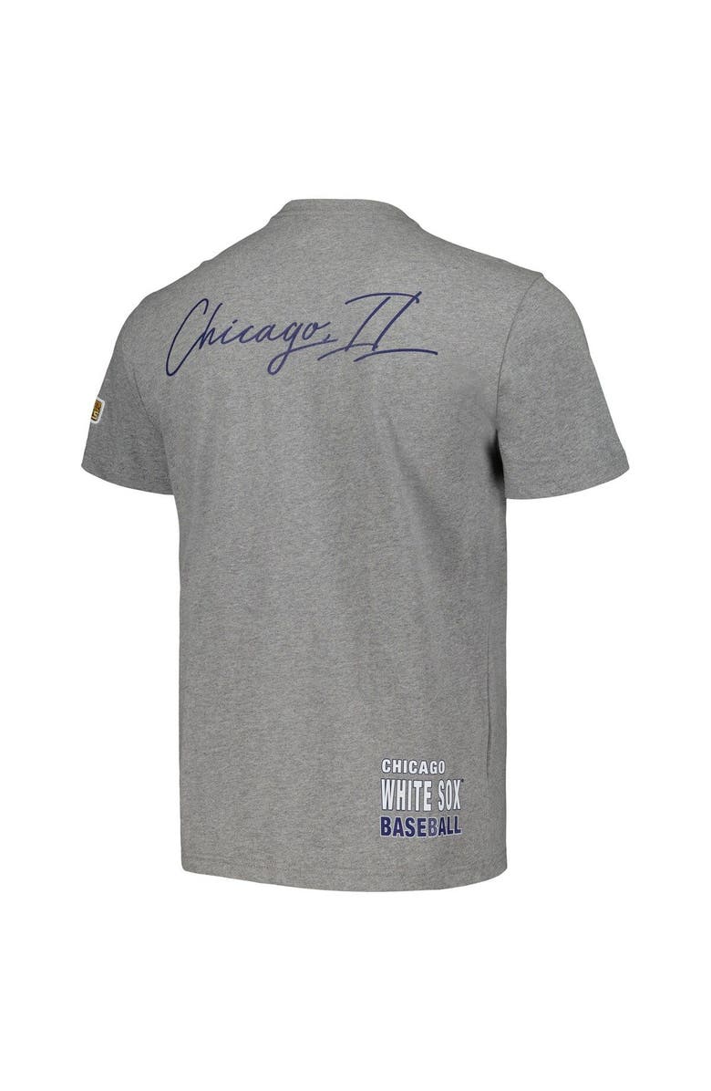 Mitchell & Ness Men's Mitchell & Ness Heather Gray Chicago White Sox Cooperstown Collection City Collection T-Shirt, Alternate, color, Heather Gray