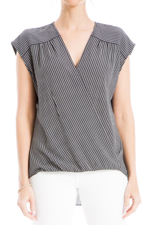 Cap Sleeve High-Low Blouse