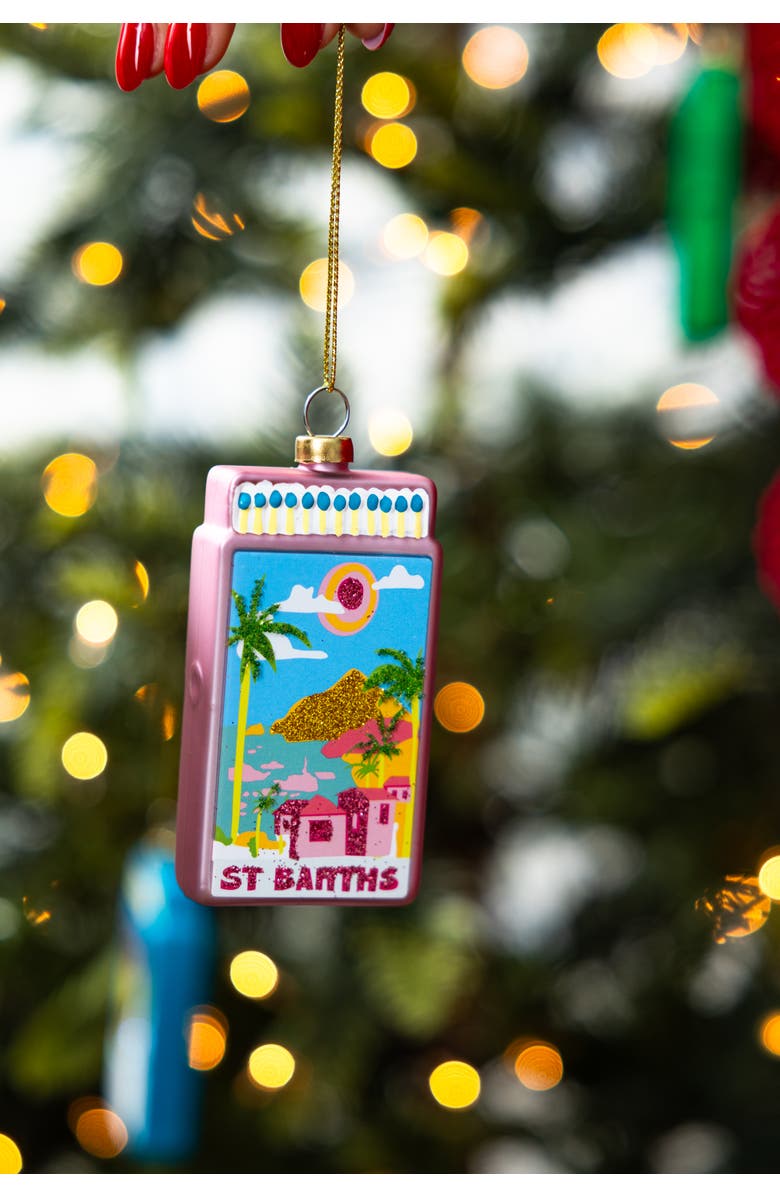Furbish Matchbook Ornament - St. Barths, Alternate, color, Pink
