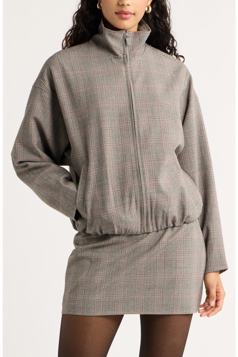 Heritage Plaid Bomber Jacket, Alternate, color, BLACK- BROWN JOY PLAID