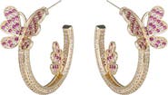 EYE CANDY LOS ANGELES Mia CZ Butterfly Hoop Earrings