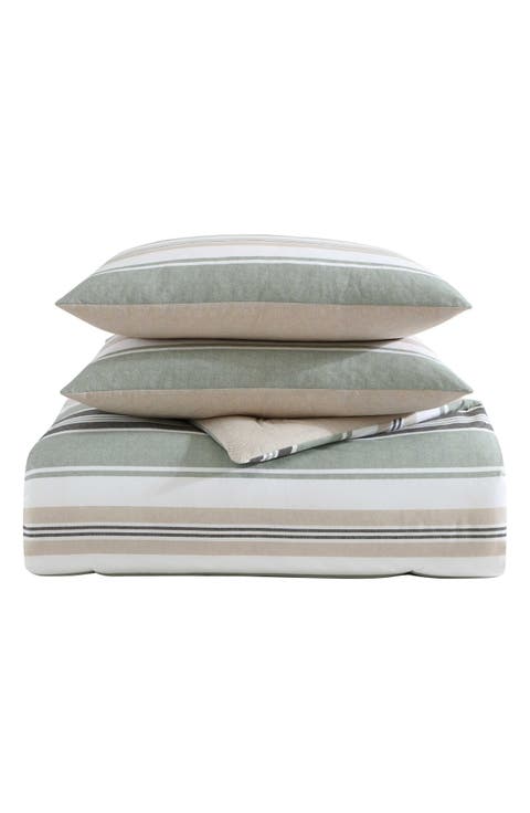 Prospect Harbor Stripe Cotton Twin Comforter Set