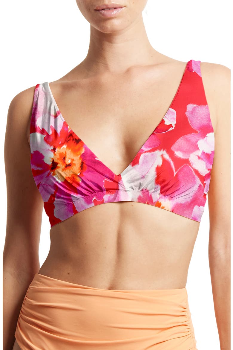 Wrap Front Bikini Top, Main, color, OUT OF OFFICE PINK