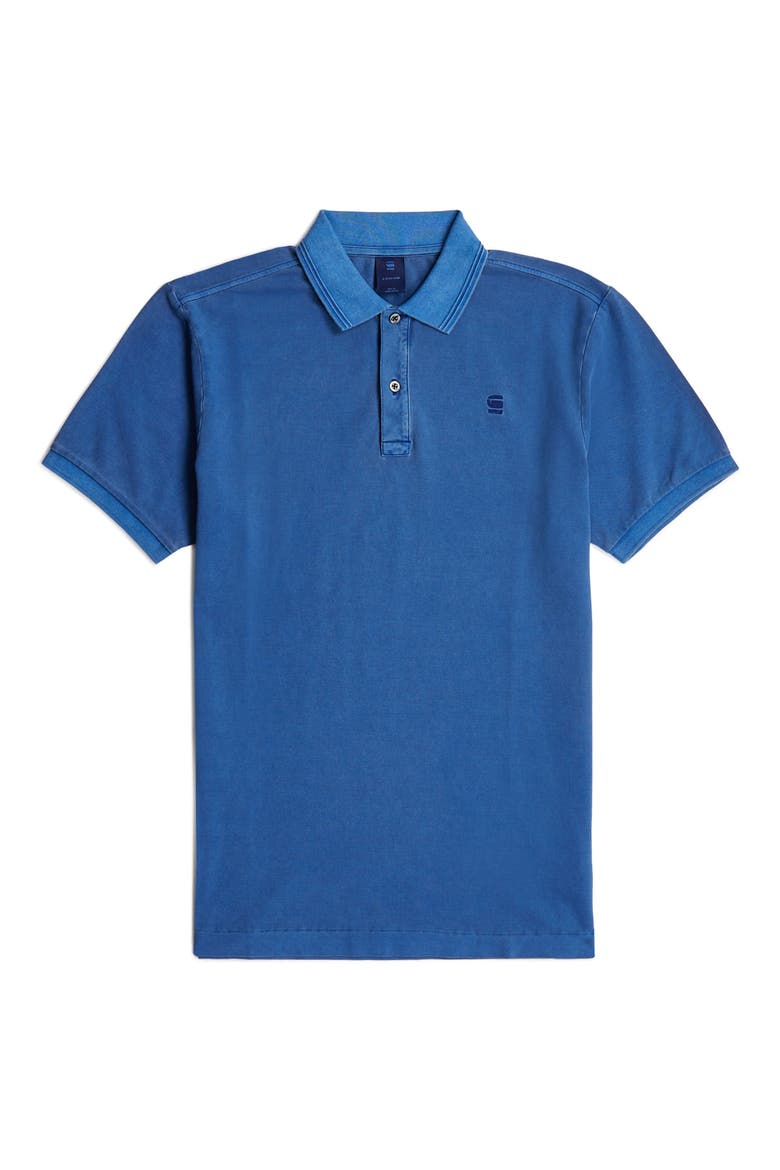 Dunda Slim Fit Overdye Piqué Polo, Alternate, color, PILOT GD