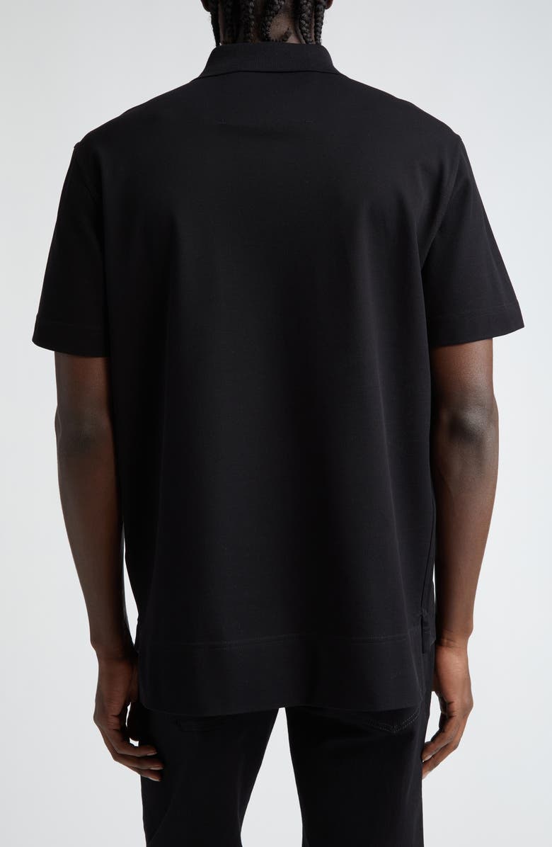 Givenchy Classic Fit 4G Logo Embroidered Cotton Piqué Polo, Alternate, color, Black