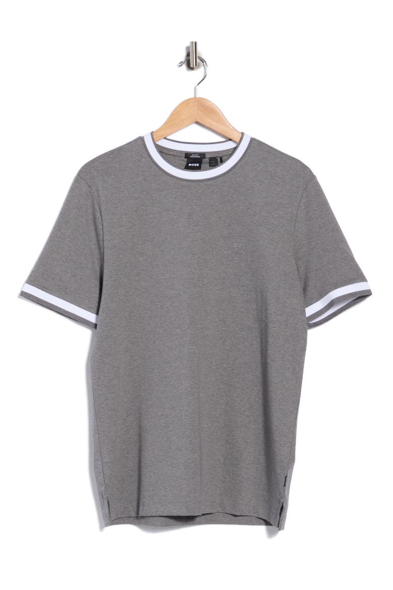 Tessler Cotton Ringer T-Shirt, Main, color, MEDIUM GREY